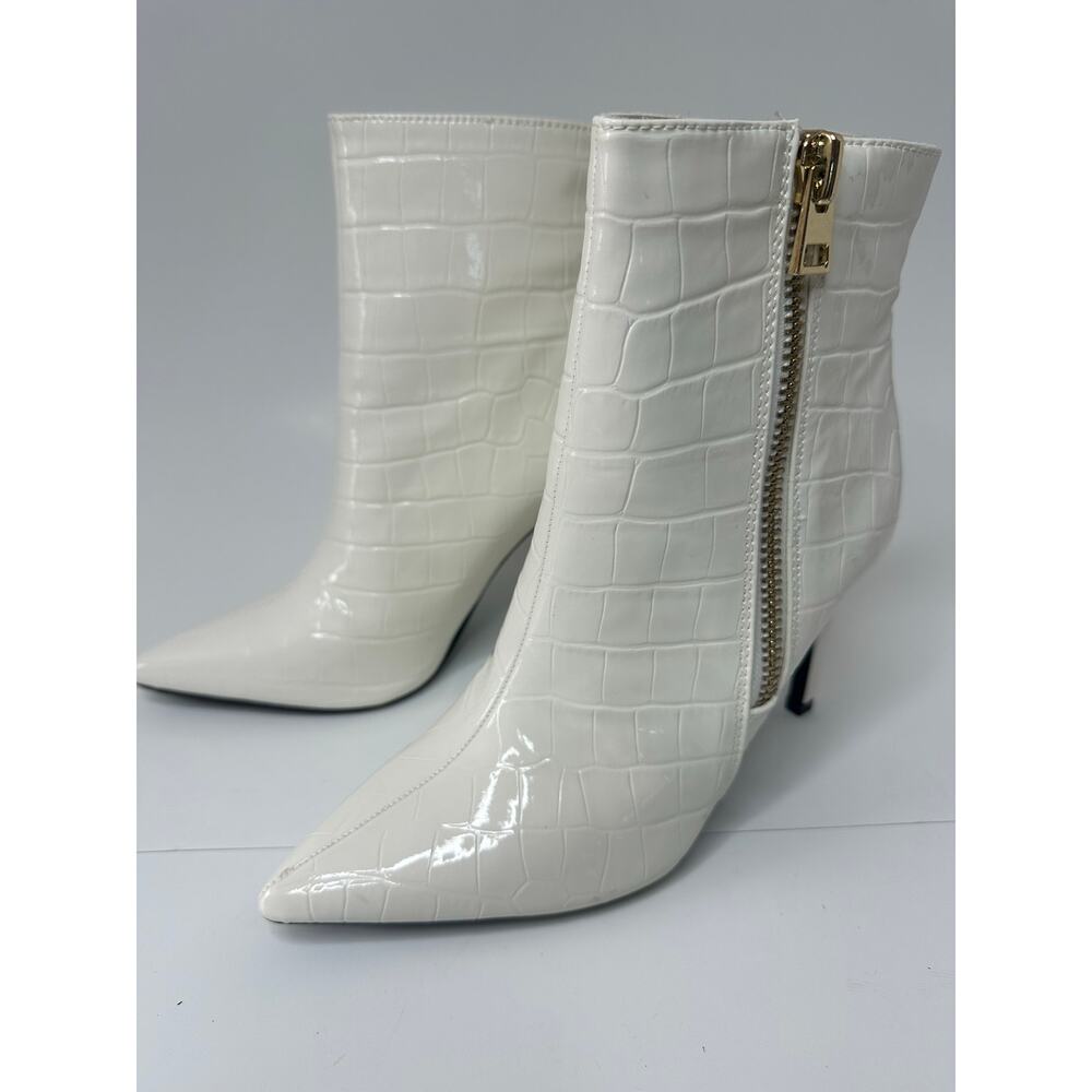 I.N.C. International Concepts Women's Sarishaa Zip Booties White Croc Size 6M - Picture 3 of 8
